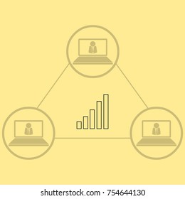 radio signal level vector icon