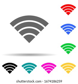 radio signal multi color style icon. Simple thin line, outline vector of web icons for ui and ux, website or mobile application