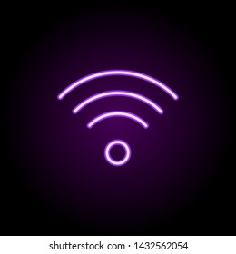 radio signal neon icon. Elements of hotel set. Simple icon for websites, web design, mobile app, info graphics