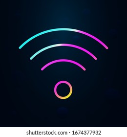 radio signal in nolan style icon. Simple thin line, outline vector of hotel icons for ui and ux, website or mobile application