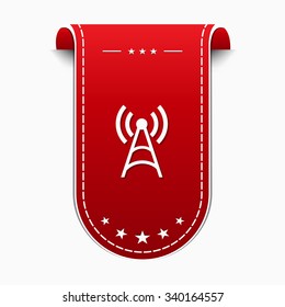 Radio Signal Red Vector Icon Design