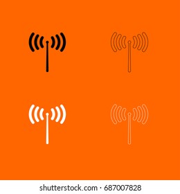Radio signal  set  icon .
