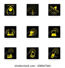 Radio signal simple vector icons