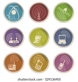 Radio signal simple vector icons