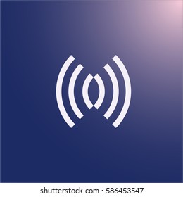 Radio signal vector icon
