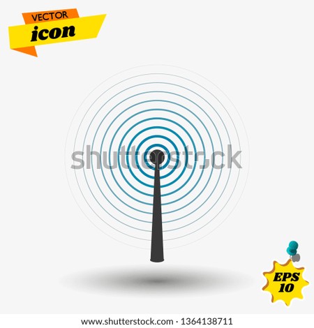 Radio signal. Vector template illustration abstract speed motion for your design