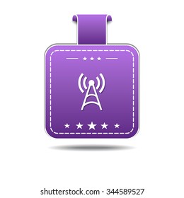 Radio Signal Violet Vector Icon Design