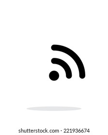 Radio signal Wi-Fi icon on white background. Wireless technology. Vector illustration.