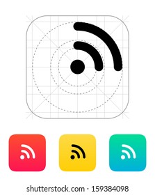 Radio signal Wi-Fi icon. Wireless technology. Vector illustration.