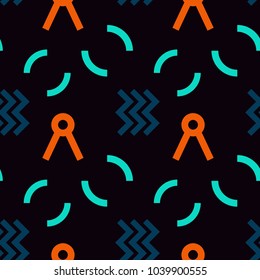 Radio signals seamless pattern. Suitable for screen, print and other media.