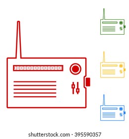 Radio silhouette. vector