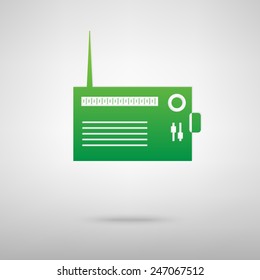 radio silhouette. vector icon