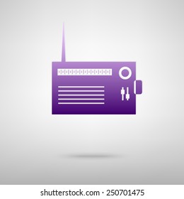 radio silhouette. vector icon