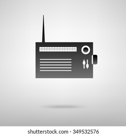 radio silhouette. vector icon
