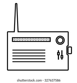 radio silhouette. vector line  icon