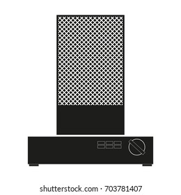 Radio silhouettes Vector black icon on white background