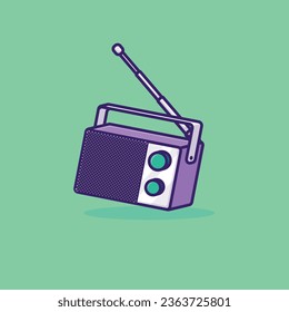 Radio simple cartoon vector illustration electronic devices concept icon isolated