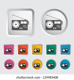 Radio single icon. Vector illustration.