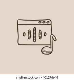 Radio sketch icon.