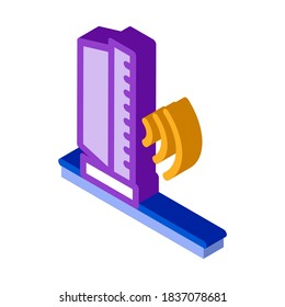 vector de icono de sonido de radio. señal de sonido de radio isométrica. ilustración de símbolo aislado de color