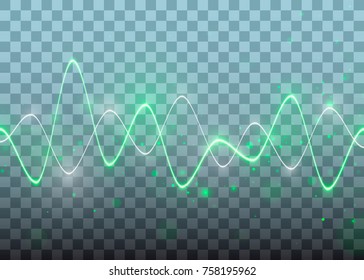 Radio sound wave. Isolated on transparent background. Vector illustration, eps 10.