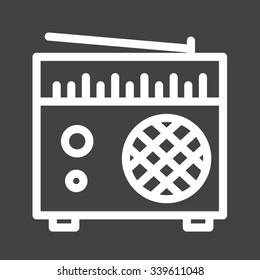 Radio, speaker, tuner icon vector image. Can also be used for objects. Suitable for web apps, mobile apps and print media.