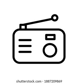 radio speaker vector line icon