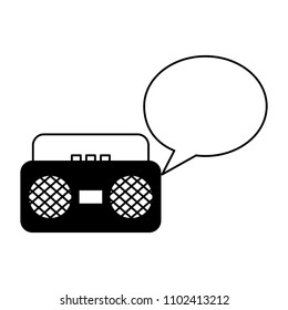 radio speech bubble vintage style