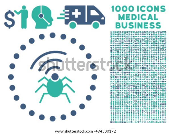 Radio Spy Bug Icon 1000 Medical Stock Vector Royalty Free