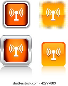  Botones de radio cuadrado. Ilustración vectorial.