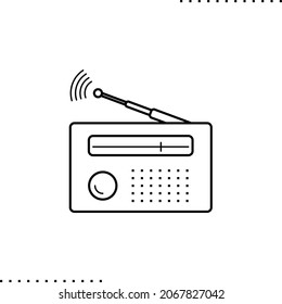 Radio station, podcast vector illustration