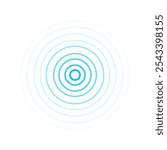 Radio station signal. Sound wave background.  Radial pulsation. Source of pain. Vector 