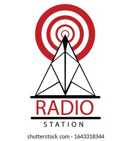 Radio Station Simple Illustration Clip Art Stock Vector (Royalty Free ...