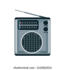 radio stereo icon flat isolated
