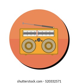 radio stereo portable in round frame