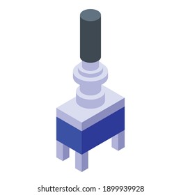 Radio switch piece icon. Isometric of radio switch piece vector icon for web design isolated on white background