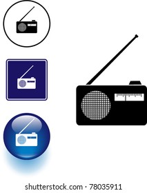 signo y botón de símbolo de radio