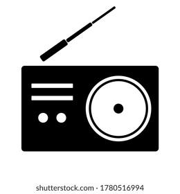 Radio symbol. Vector illustration of flat design