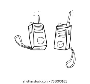 Portable radio set sketch icon vector illustration  RAStudio 7305179   Stockfresh