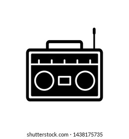 radio tape record icon vector template design