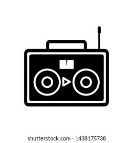 radio tape record icon vector template design