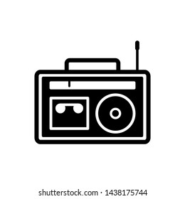 radio tape record icon vector template design