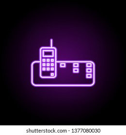 radio telephone neon icon. Elements of web set. Simple icon for websites, web design, mobile app, info graphics