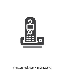 Radio telephone vector icon. filled flat sign for mobile concept and web design. Cordless Landline Phone glyph icon. Symbol, logo illustration. Vector graphics