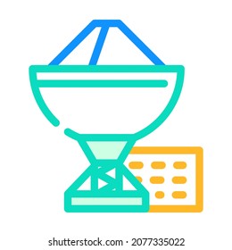 radio telescope color icon vector. radio telescope sign. isolated symbol illustration