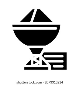 radio telescope glyph icon vector. radio telescope sign. isolated contour symbol black illustration