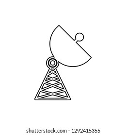 radio telescope icon. Element of cyber security for mobile concept and web apps icon. Thin line icon for website design and development, app development