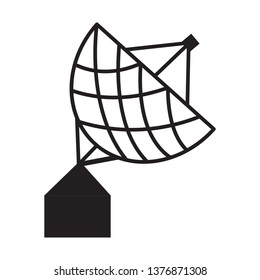 radio telescope icon. isolated. vector design illustration