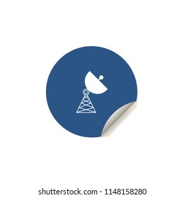radio telescope icon in sticker style. One of space collection icon can be used for UI/UX