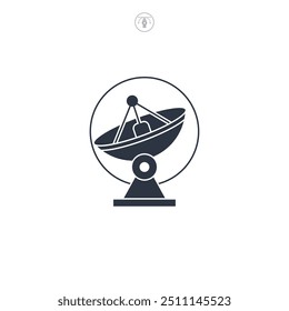 Radio Telescope icon symbol vector illustration isolated on white background